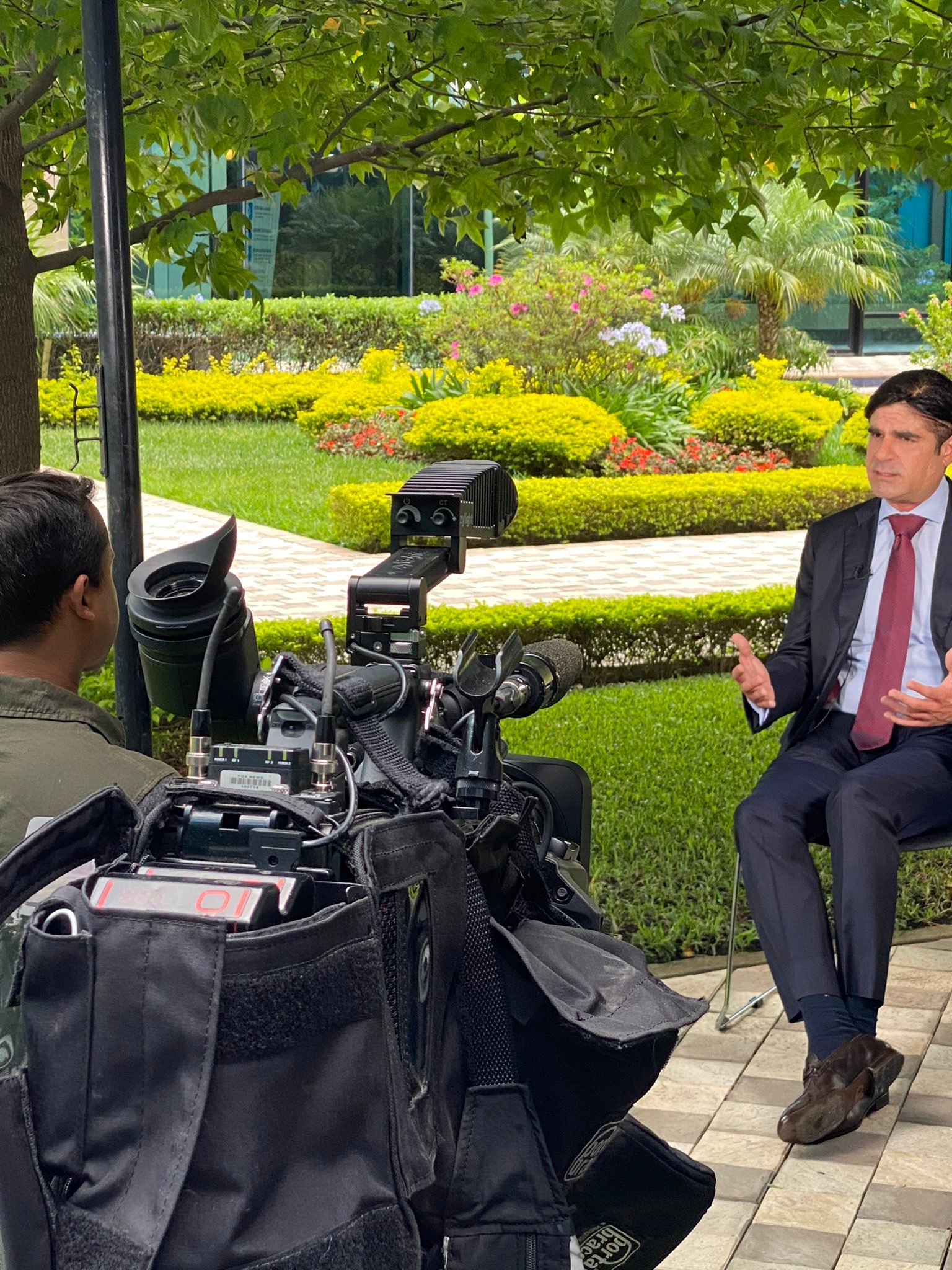 Juan Pablo Carrasco de Groote, comentando en televisión